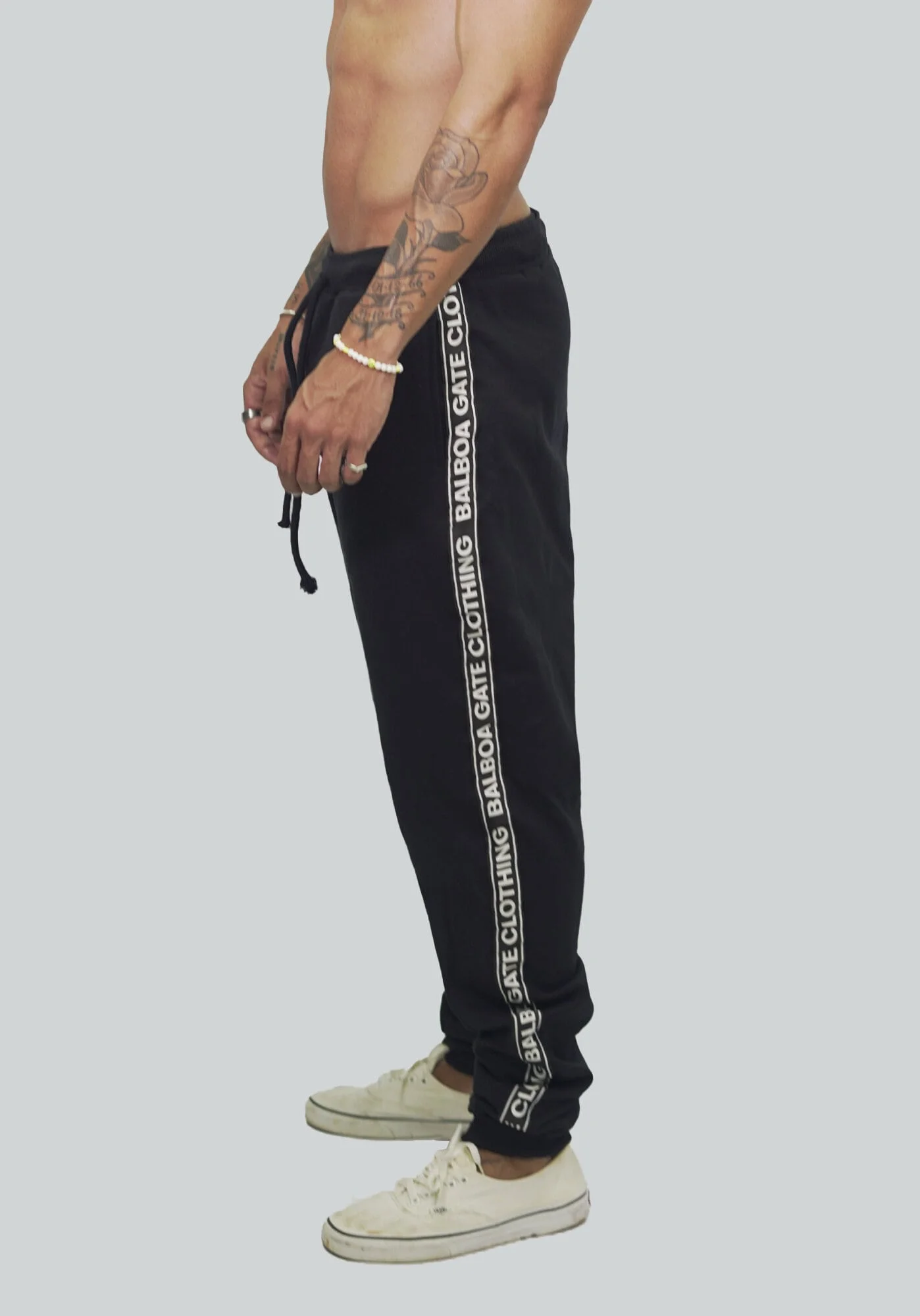 Calça Moletom Stripe Black